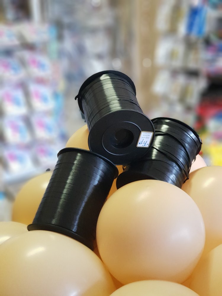 1021 лента за балони цвят черен магазин Нощна Фиеста