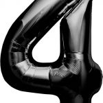 фолиев балон 80 см черен цифра 4 магазин Нощна Фиеста Кашонът