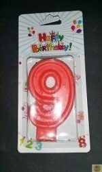 червена свещичка цифра Нощна Фиеста Кашонът