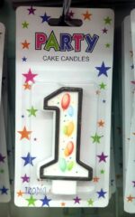 свещичка за торта щампа балони Нощна Фиеста-Кашонът