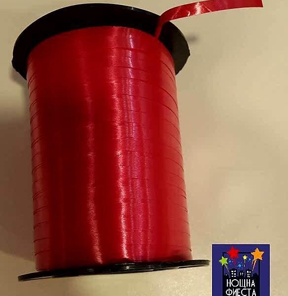 лента за балони -червен цвят магазин Нощна Фиеста