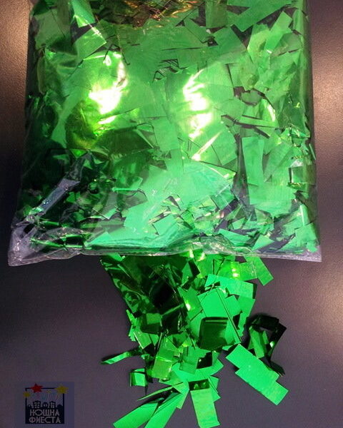 конфети от фолио зелени магазин Нощна Фиеста Кашонът