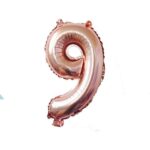 балон от фолио цифра 9 80см розово злато магазин Нощна Фиеста - Кашонът