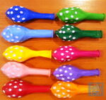 Балони пастел с бели точки