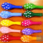 Балони пастел с бели точки