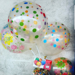 Прозрачни балони с цветен печат