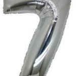 фолиев балон 80 см сребро цифра 7 магазин Нощна фиеста Кашонът