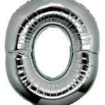 фолиев балон 80 см сребро цифра 0 магазин Нощна фиеста Кашонът