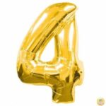 фолиев балон 80 см злато цифра 4 магазин Нощна Фиеста Кашонът