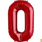 фолиев балон 80 см розов цифра 0 магазин Нощна фиеста Кашонът