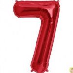 фолиев балон 80 см червен цифра 7 магазин Нощна Фиеста Кашонът