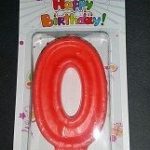 червена свещичка за торта Нощна фиеста