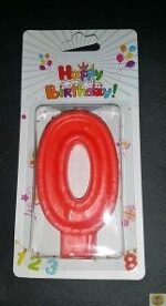 червена свещичка за торта Нощна фиеста