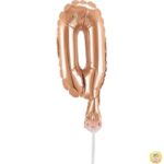 фолиев балон розово злато цифра 0 магазин Нощна Фиеста Кашонът