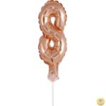 фолиев балон розово злото цифра 8 магазин Нощна фиеста Кашонът