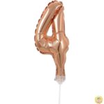 фолиев балон розово злато цифра 4 магазин Нощна Фиеста Кашонът