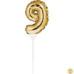 фолиев балон злато цифра 9 магазин Нощна Фиеста Кашонът