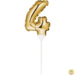 фолиев балон злато цифра 4 магазин Нощна Фиеста Кашонът