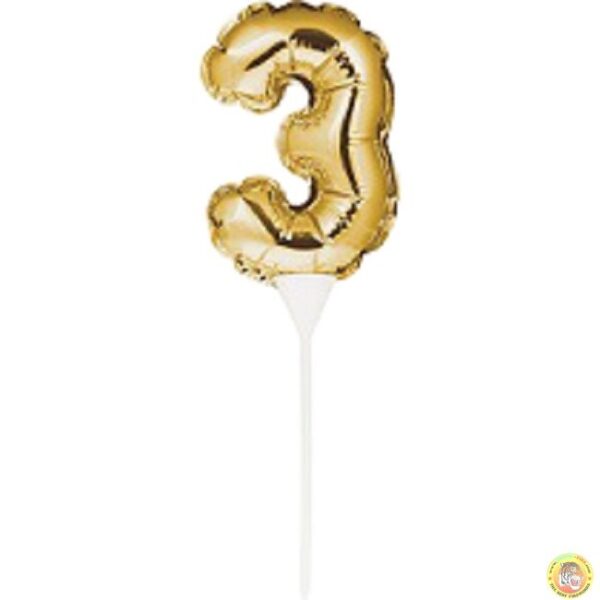 фолиев балон злото цифра 3 магазин Нощна фиеста Кашонът