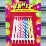 цветни свещички с брокат за торта Нощна Фиеста кашонът