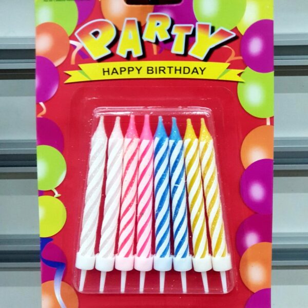 цветни свещички с брокат за торта Нощна Фиеста кашонът