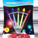 свещички за торта с цветен пламък Нощна Фиеста Кашонът