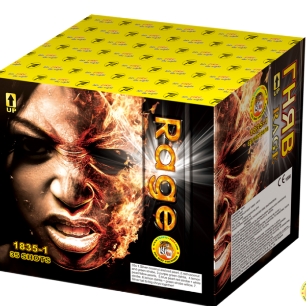 Пиробатерия Гняв в магазин за фойерверки Кашонът