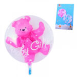 Балон от фолио Мече 2 в 1 за беб момичи Нощна фиеста Кашонът