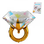 Фолиев балон "Пръстен"/в розово и златно/ - Image 2