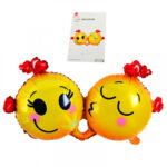 Фолиев балон Влюбени емотикони Нощна фиеста Кашонът