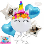 Фолиеви балони комплект Еднорог Нощна фиеста Кашонът
