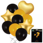 Комплект балони златни 10 броя Нощна фиеста Кашонът
