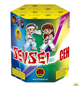 фойерверки пиробатерия Сенсей 19 изстрела Нощна фиеста Кашонът