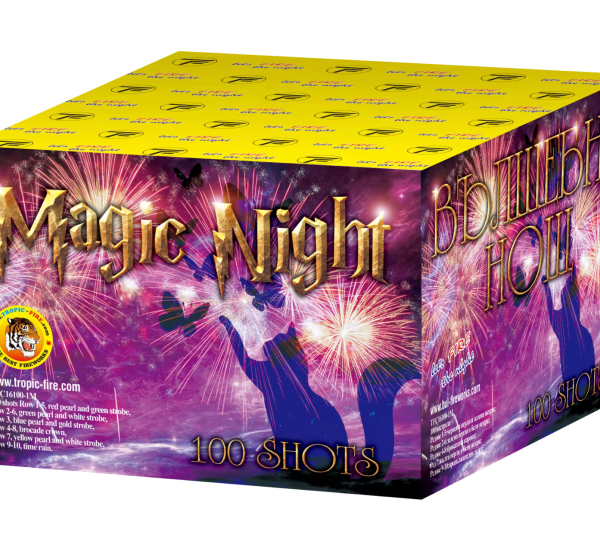 Фойерверки пиробатерия 100 изстрела Нощна фиеста Кашонът