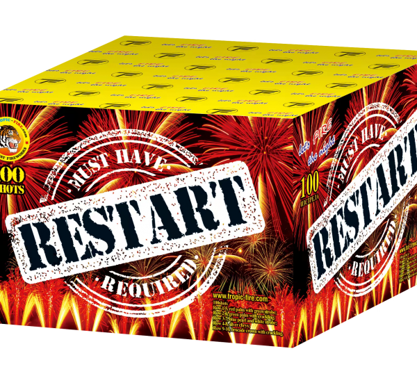 рестарт фойерверки пиробатерия заря 100 изстрела Кашонът Нощна фиеста