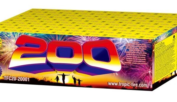 фойерверки пиробатерия 200 изстрела Нощна фиеста Кашонът