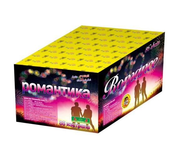 Пиробатерия Роммантика фойерверки заря Нощна фиеста Кашонът