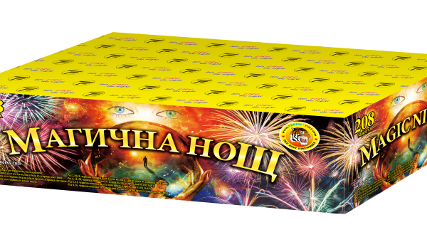 Пиробатерия Магична нощ фойерверки заря Нощна фиеста Кашонът