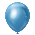 Kalisan кръгли сини хром балони 12", 50 бр.
