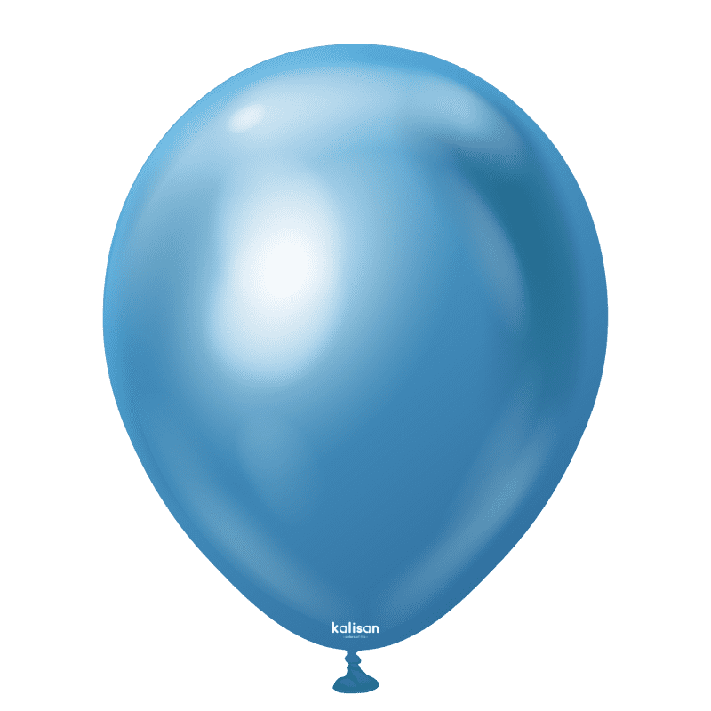 Kalisan-chrome-balloon-blue-12-50 Kalisan кръгли сини хром балони 12", 50 бр.