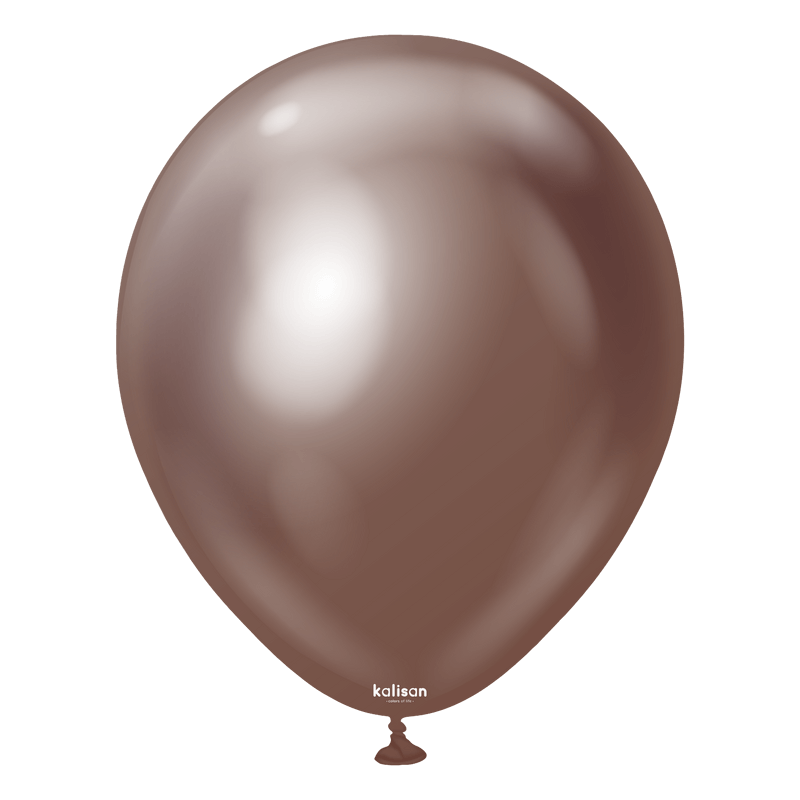 Kalisan-chrome-balloon-chocolate-12-50 Kalisan кръгли шоколад хром балони 12", 50 бр.