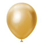 Kalisan кръгли златисти хром балони 12", 50 бр.