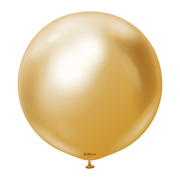 Kalisan кръгъл златист хром балон18", 1 бр.