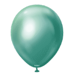 Kalisan кръгли зелени хром балони 12", 25 бр.