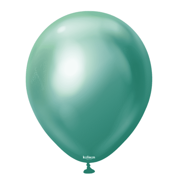 Kalisan кръгли зелени хром балони 12", 25 бр.