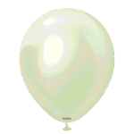 Kalisan кръгли светлозелени златисти хром балони 12", 50 бр.