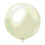 Kalisan кръгъл светлозелено-златист хром балон 18"