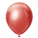 Kalisan кръгли червени хром балони 12", 50 бр.