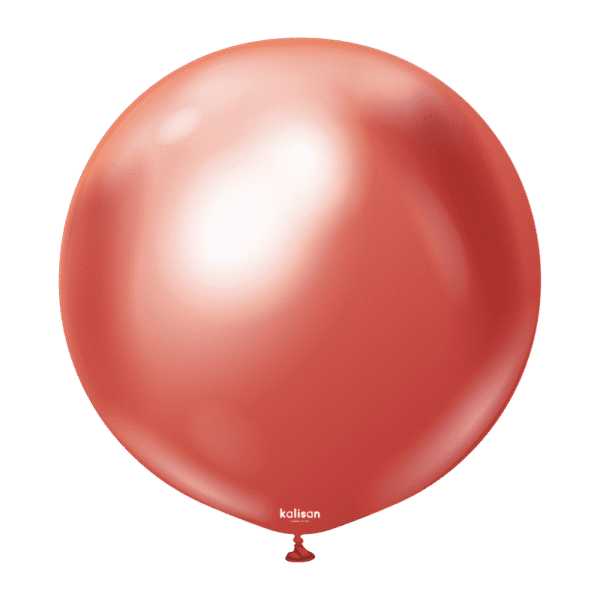 Kalisan кръгъл червен хром балон 18"