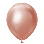 Kalisan кръгли розово злато хром балони 12", 50 бр.